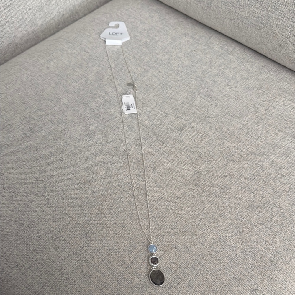 The Loft Elegant Silver Necklace with Blue Accents